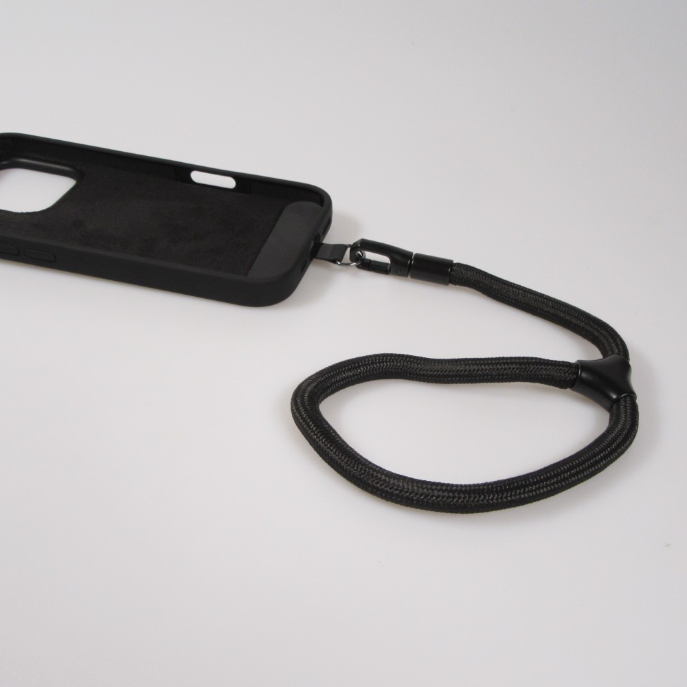 Bracelet universel de corde attache pour coque - Noir