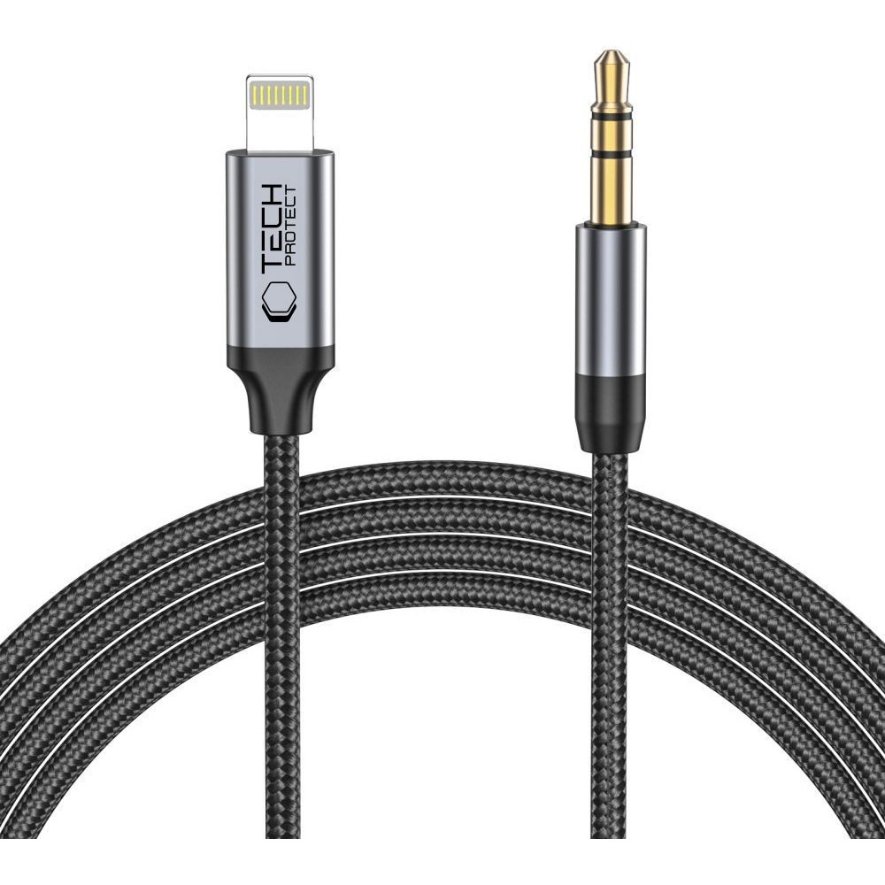 Câble audio Tech-Protect UltraBoost Lightning vers mini jack 3.5mm (1m) - Noir
