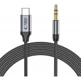 Câble audio Tech-Protect UltraBoost USB-C vers mini jack 3,5mm (1m) - Noir