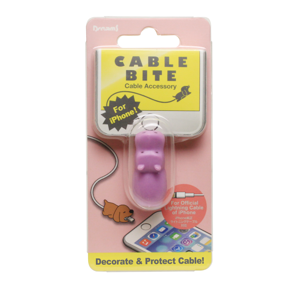 Protection de câble décorative et amusante pour la fiche de connexion de câble - Hippopotame