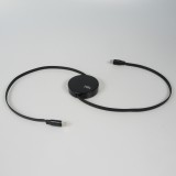 Câble double USB-C rétractable 240W double connecteur (1 m) léger et compact - Noir
