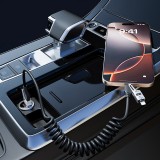 Câble Dudao L20 Pro 4-en-1 USB-A / USB-C - Lightning / USB-C 65W pour charge et transfert - Noir