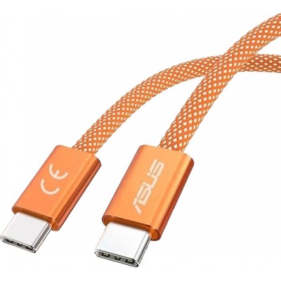 C&acirc;ble USB-C ASUS Adol 60W nylon tress&eacute; ultra-fin 3A charge rapide et donn&eacute;es (1m) - Orange