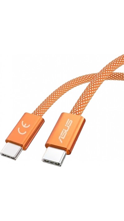 C&acirc;ble USB-C ASUS Adol 60W nylon tress&eacute; ultra-fin 3A charge rapide et donn&eacute;es (1m) - Orange