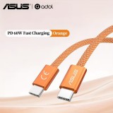 C&acirc;ble USB-C ASUS Adol 60W nylon tress&eacute; ultra-fin 3A charge rapide et donn&eacute;es (1m) - Orange