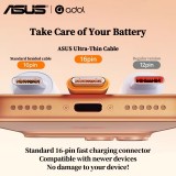 C&acirc;ble USB-C ASUS Adol 60W nylon tress&eacute; ultra-fin 3A charge rapide et donn&eacute;es (1m) - Orange