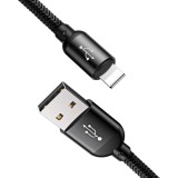 Baseus USB 3 in 1 Kabel Micro USB / Lightning / USB-C 3.5A (1,2 m) Lade- und Datenkabel - Schwarz
