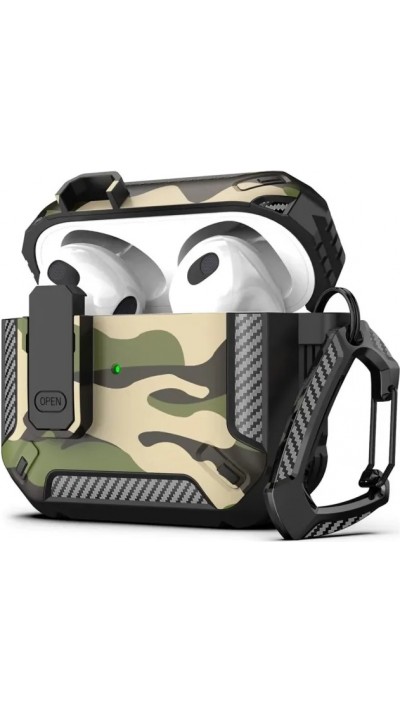 Camouflage fibre carbone avec mousqueton - Vert - AirPods 4