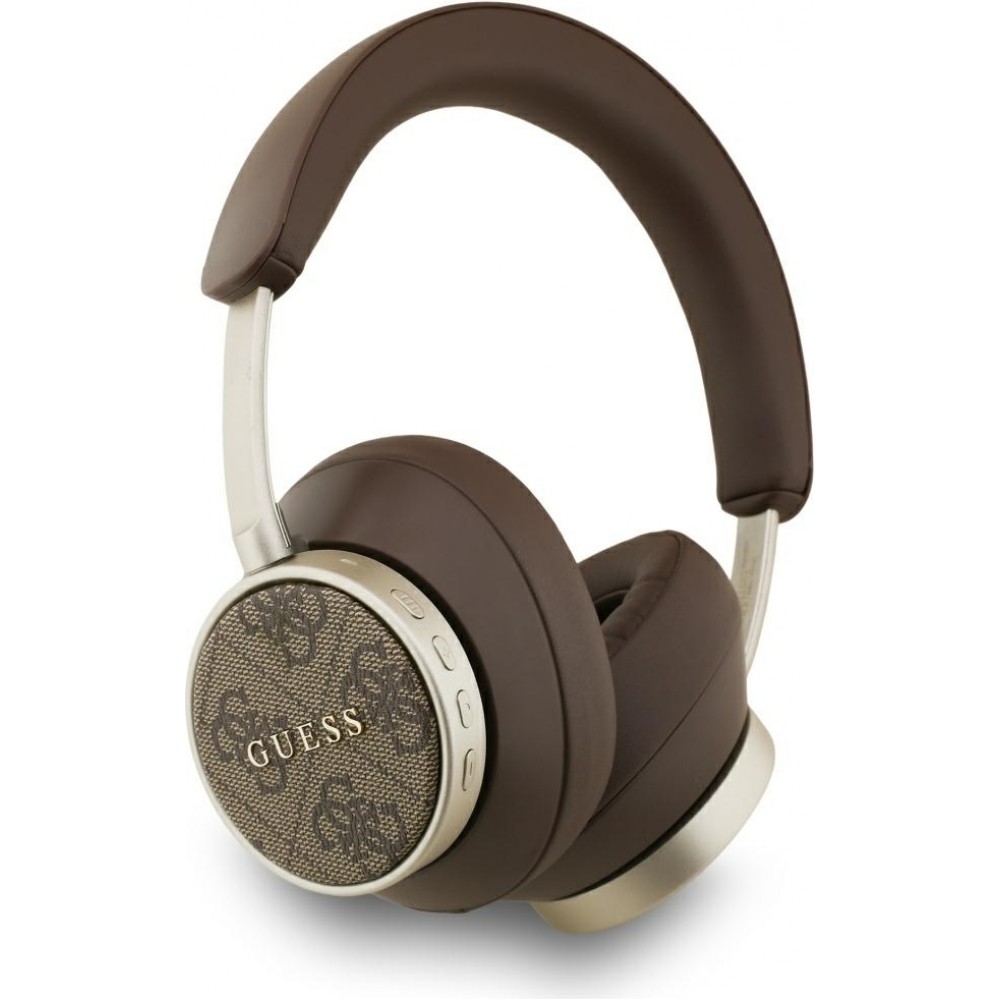 Casque Bluetooth Guess 4G Classique Logo ENC 45h d'autonomie - Brun