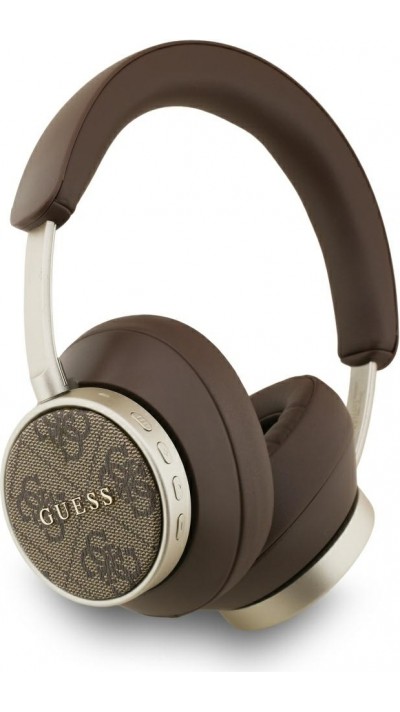 Casque Bluetooth Guess 4G Classique Logo ENC 45h d'autonomie - Brun
