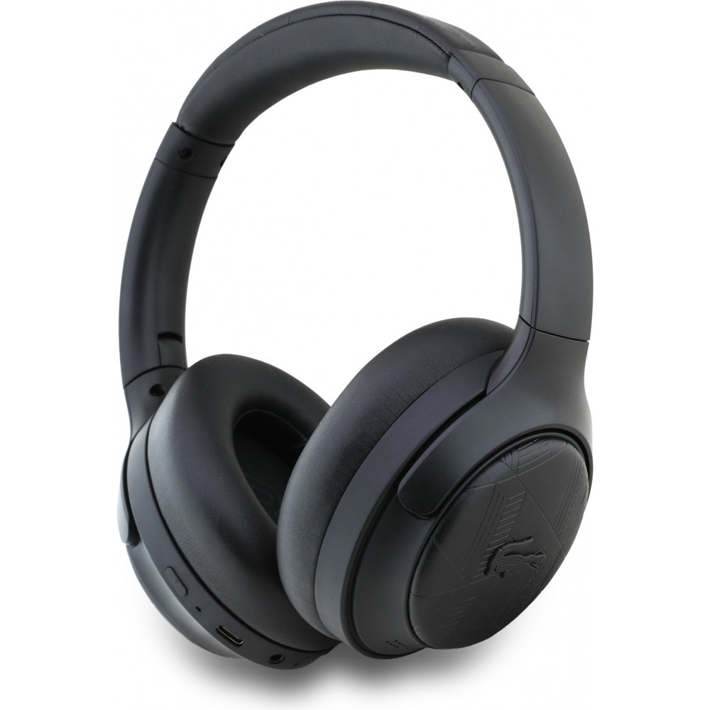 Casque Bluetooth Lacoste Monogramme ANC 50h d'autonomie assistant vocal recharge rapide et réduction du bruit  - Noir