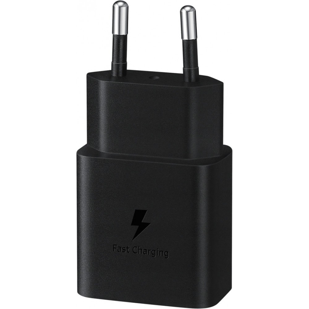Chargeur adaptateur mural Samsung EP-T1510NBEGEU USB-C 15W PD AFC charge rapide et conception compacte - Noir