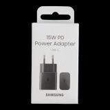 Chargeur adaptateur mural Samsung EP-T1510NBEGEU USB-C 15W PD AFC charge rapide et conception compacte - Noir