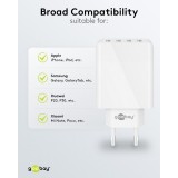 Chargeur multiport Goobay 30W 4 ports USB-A - Blanc
