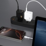 Dudao A28C 45W GaN Wandladegerät mit rutschfestem USB-C-Kabel - Schwarz