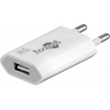 Chargeur mural Goobay 5W USB-A adaptateur secteur USB compact - Blanc