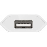 Chargeur mural Goobay 5W USB-A adaptateur secteur USB compact - Blanc