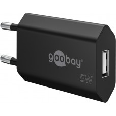 Goobay USB-A Ladeger&auml;t 5W Kompaktes Wandladeger&auml;t USB - Schwarz