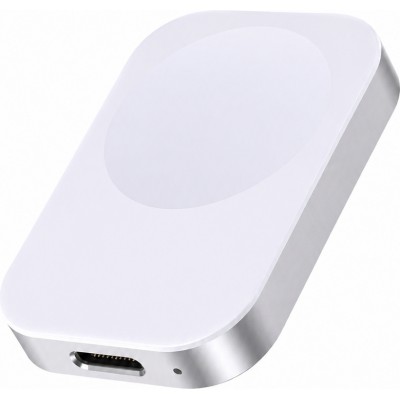 Chargeur rapide magn&eacute;tique USB-C R7 pour Apple Watch &ndash; Station de charge sans fil portable compatible tous mod&egrave;les - Blanc