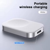 Chargeur rapide magn&eacute;tique USB-C R7 pour Apple Watch &ndash; Station de charge sans fil portable compatible tous mod&egrave;les - Blanc