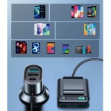 Chargeur rapide voiture Joyroom JR-CL05 78W multi 5 ports (2xPD+3QC3.0) câble 1.5m - Noir