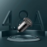 Chargeur voiture Baseus Grain Pro compatibilité universelle 2x USB 4.8 A rapide multifunctionnel - Noir