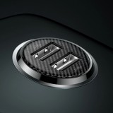 Chargeur voiture Baseus Grain Pro compatibilité universelle 2x USB 4.8 A rapide multifunctionnel - Noir
