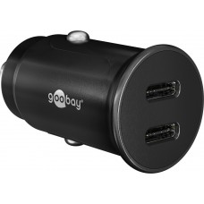 Chargeur voiture rapide Goobay 30W USB-C PD adaptateur allume-cigare 12/24V - Noir