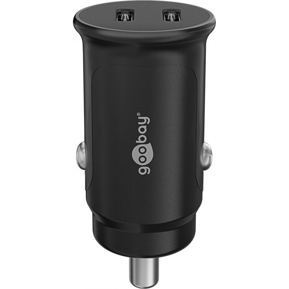 Chargeur voiture rapide Goobay 30W USB-C PD adaptateur allume-cigare 12/24V - Noir