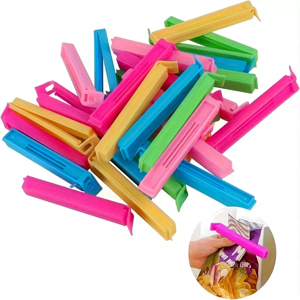 Lebensmittelverschlussclips f&uuml;r flexible Silikont&uuml;ten (10er Set) - Mehrfarbig