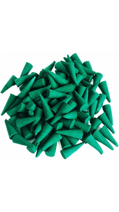 Cônes d'huile essentielle à la citronnelle pour terrasse balcon jardin camping randonnée parfum naturel anti moustiques (67 cônes) - Vert