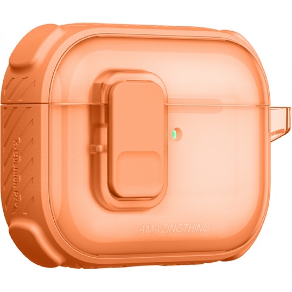 Coque AirPods 3 - AmazingThing Titan Pro Guardian Case protection innovant - Orange
