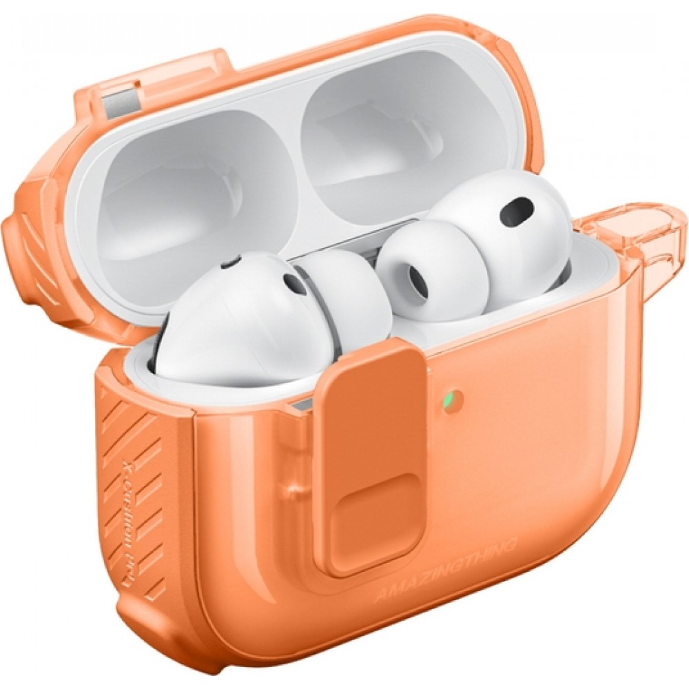 Coque AirPods 3 - AmazingThing Titan Pro Guardian Case protection innovant - Orange