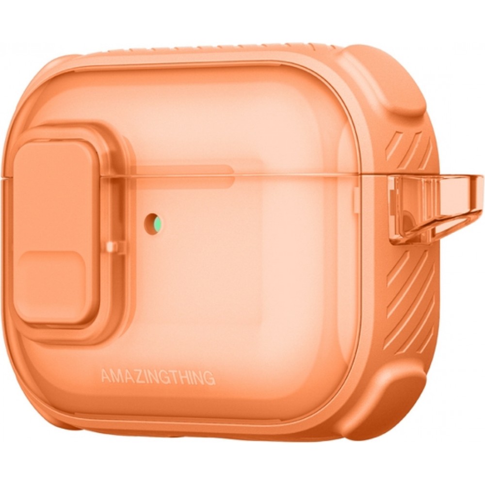 Coque AirPods 3 - AmazingThing Titan Pro Guardian Case protection innovant - Orange