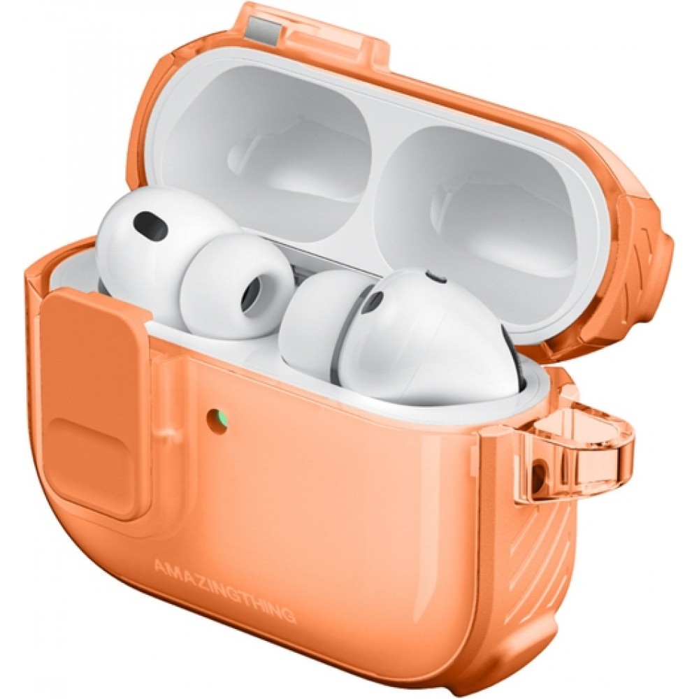 Coque AirPods 3 - AmazingThing Titan Pro Guardian Case protection innovant - Orange