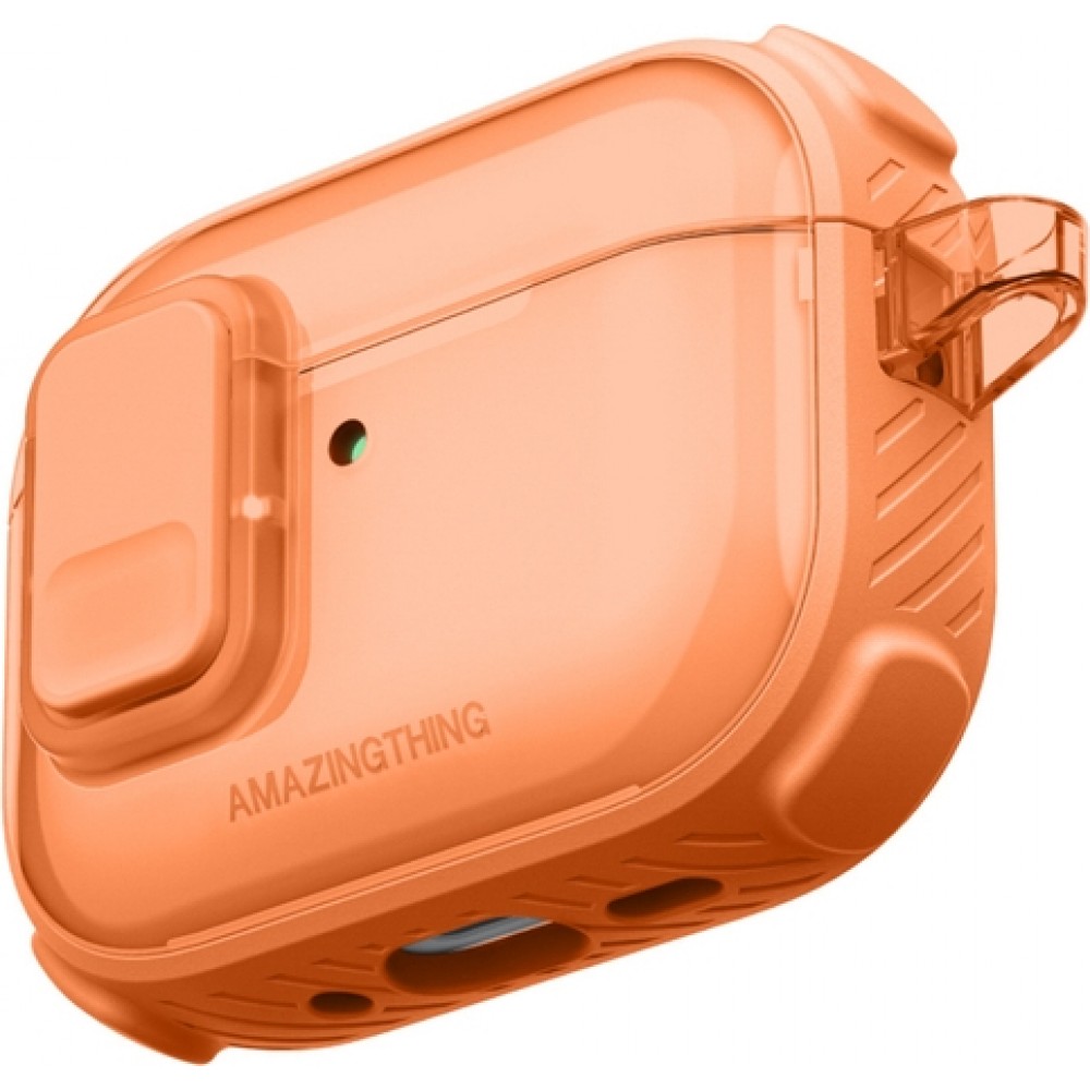Coque AirPods 3 - AmazingThing Titan Pro Guardian Case protection innovant - Orange