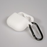 Coque AirPods 4 - Color&eacute;e en silicone protection souple et styl&eacute;e - Blanc