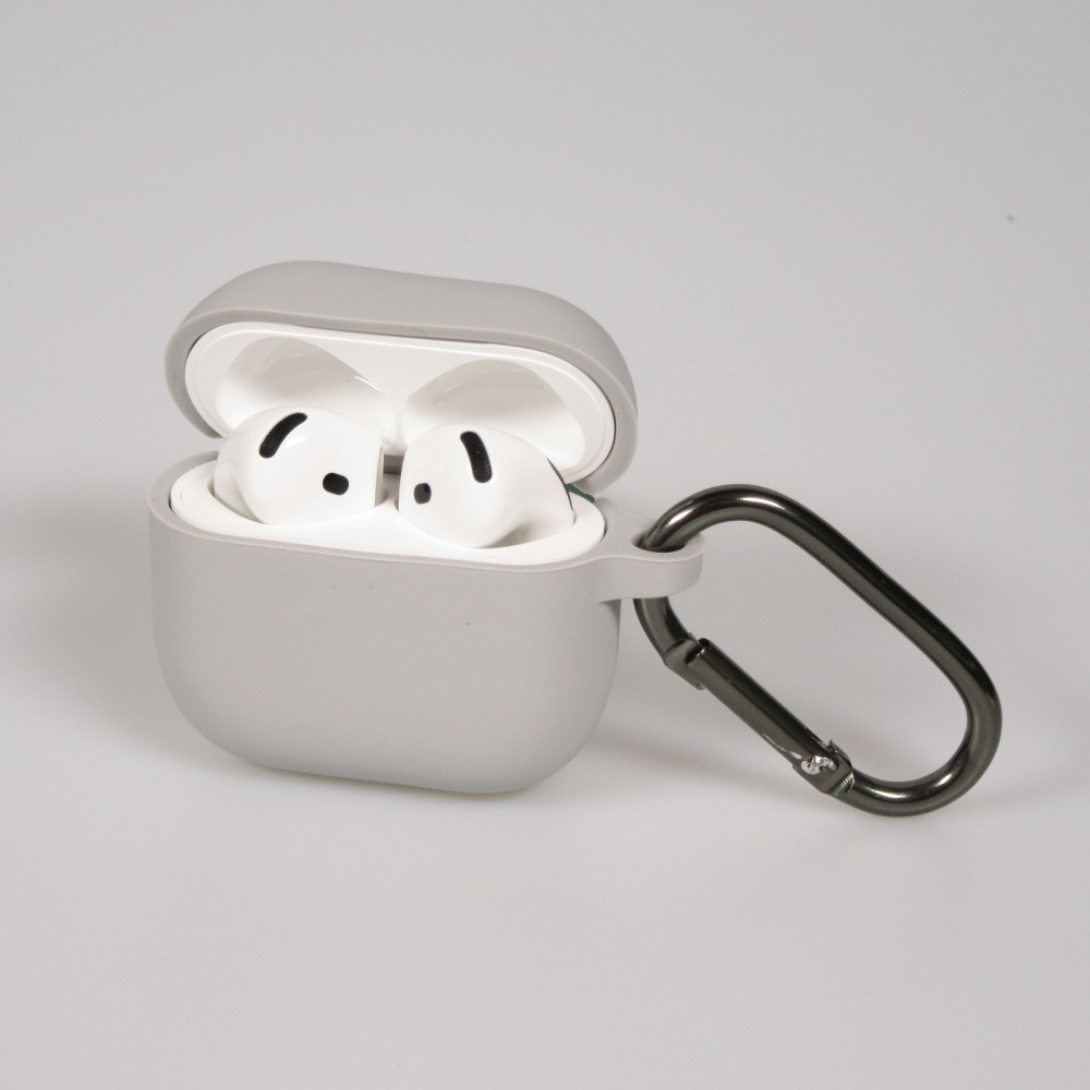 Coque AirPods 4 - Colorée en silicone protection souple et stylée - Gris