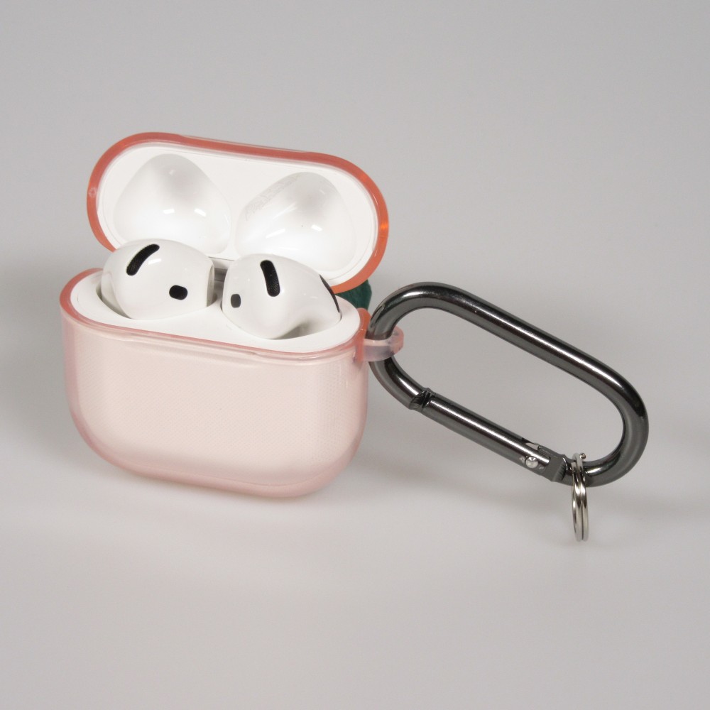 AirPods 4 Case Hülle - Transparentes TPU-Silikon - Rosa
