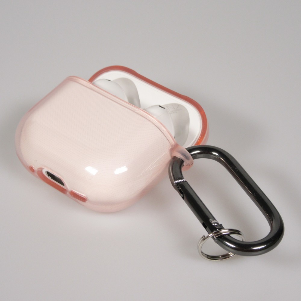 AirPods 4 Case Hülle - Transparentes TPU-Silikon - Rosa