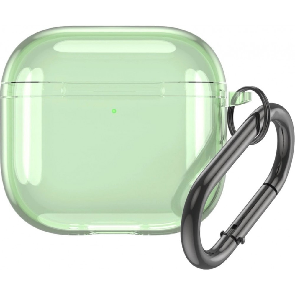 Coque AirPods 4 - Silicone TPU transparent - Vert