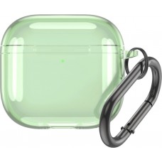 Coque AirPods 4 - Silicone TPU transparent - Vert