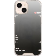Coque iPhone 14 - Effet miroir cam&eacute;ra en silicone avec coins renforc&eacute;s - Argent