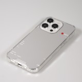 Coque iPhone 14 Pro Max - Effet miroir cam&eacute;ra en silicone avec coins renforc&eacute;s - Argent