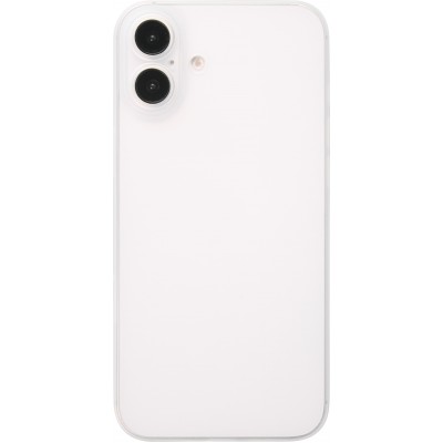 Coque iPhone 16 - Plastique ultra-fin texture mat semi-transparent - Blanc