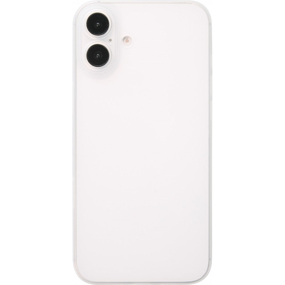 Coque iPhone 16 Plus - Plastique ultra-fin texture mat semi-transparent - Blanc