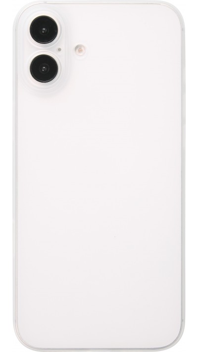 Coque iPhone 16 Plus - Plastique ultra-fin texture mat semi-transparent - Blanc