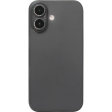 Coque iPhone 16 Plus - Plastique ultra-fin texture mat semi-transparent - Noir