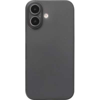 Coque iPhone 16 Plus - Plastique ultra-fin texture mat semi-transparent - Noir