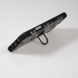 iPhone 16 Pro Case H&uuml;lle - Armor Silikon-Eckenschutz mit St&uuml;tzring - Silber